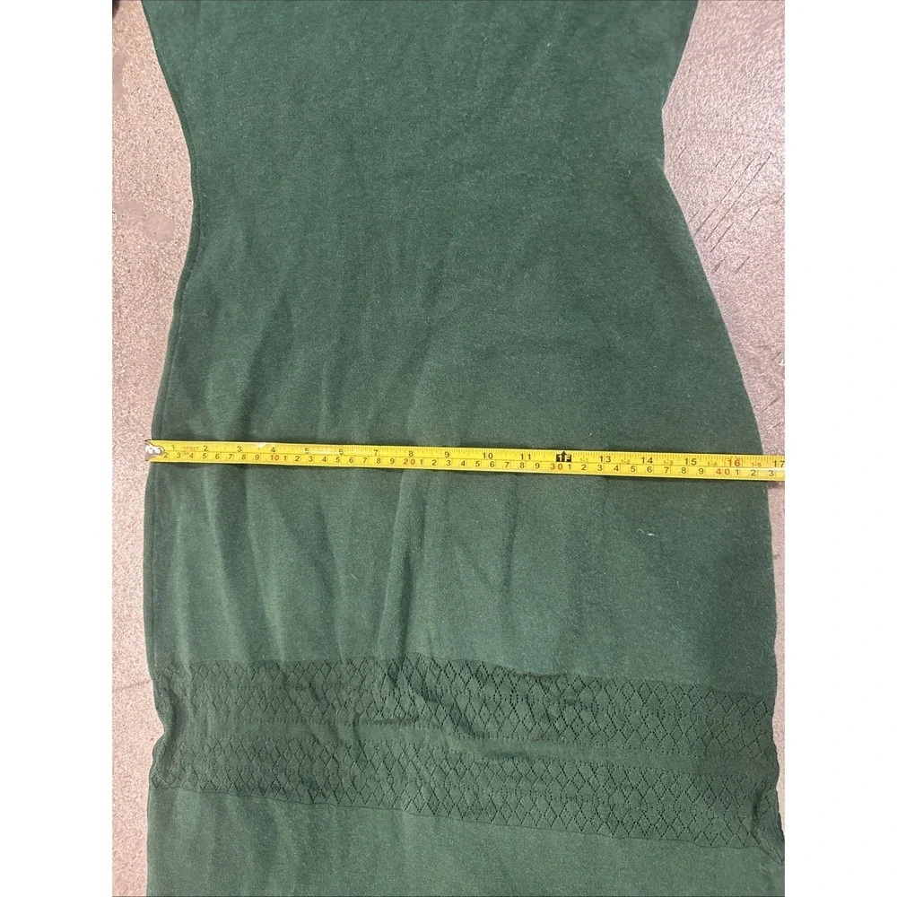 STAUD Dress Green Sz S Marylebone Puff Sleeve Sally Wu Prolo SAMPLE Cozy Sweater - Picture 11 of 13